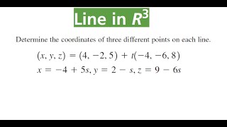 COORDINATES Of Three Different Points That Lie On Given Lines 1 [upl. by Suiraj]