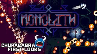 MONOLITH  Sci Fi Roguelike  Bullet hell Hybrid  4k Chupacabra First Looks [upl. by Yltsew]