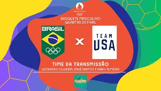 BRASIL X EUA  BASQUETE  QUARTAS DE FINAL  AO VIVO  Paris 2024  Web Rádio Martha Calixto [upl. by Eelimaj]