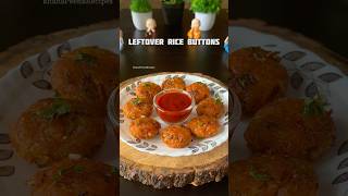 Trending Recipe of leftover rice buttons shorts recipe rice snacks [upl. by Ennaitak786]