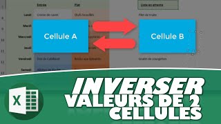 INVERSER DEUX CELLULES EN 1 CLIC INTERVERTIR LES VALEURS SUR EXCEL [upl. by Dleifyar556]