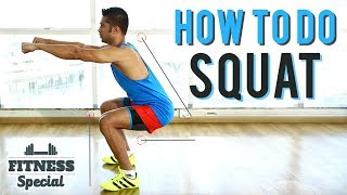 How To Do Perfect SQUAT  FITNESS SPECIAL  SQUATS For Beginners  WORKOUT VIDEO [upl. by Crawley]