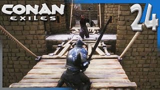 ATTACKED amp MAKING A MAP ROOM  Conan Exiles Multiplayer Gameplay S4E24 [upl. by Oramlub]