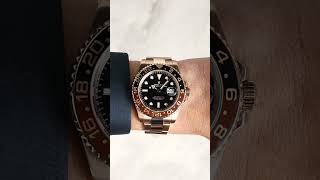 Rolex GMT Master II ref 126715CHNR rolexgmtmaster2 rosegold rootbeer rolex bobswatches [upl. by Erlewine453]