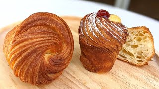 The cruffin you have been searching for 54 hydration Vanilla custard filling and Jam [upl. by Bevis86]