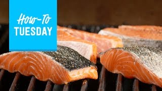 How to Grill Salmon Steaks and Fillets  Food Network [upl. by Abey]