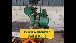 WWII Antique Signal Corps Military Generator Will it Run [upl. by Torrin590]