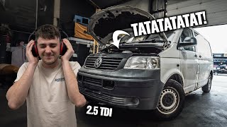 LOUD Knocking Noise Whats Wrong With This 25 Tdi Transporter 👀 [upl. by Webb860]