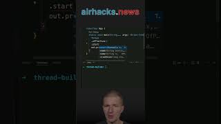 Creating a Thread with Builder java shorts coding airhacks [upl. by Ricarda]