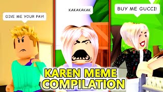 🙄KAREN ROBLOX MEME amp STORY COMPILATION🤬  Roblox Adopt Me Shorts Role Play [upl. by Arleyne]