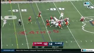 Gavin Wimsatt first pass for Rutgers on 4th and 5 [upl. by Coralyn202]