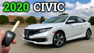 2020 Civic LX Review amp Drive  Base Model Honda Civic [upl. by Lesly569]