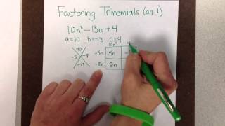 Factoring Trinomials with Leading Coefficient not equal to [upl. by Sardella821]