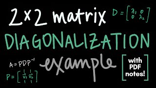 2x2 Example of Diagonalizing a Matrix [upl. by Consuela33]