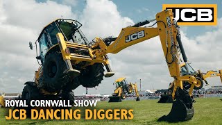 The JCB Dancing Diggers at the Royal Cornwall Show 2024 [upl. by Pinette]