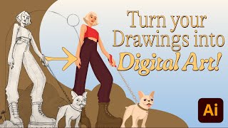 How to Turn Your Drawings Into Digital Art 🎨 FOR BEGINNERS [upl. by Aya184]