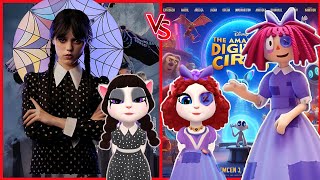 Digital Circus 🎪 Ragatha 🎪 Vs Wednesday Addams 🖤 Jenna Ortega ☠️ My Talking Angela 2 Cosplay [upl. by Davidson39]