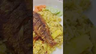 Bukhari rice with Special Masala fish fry😋foodarabicfoodbukhaririceSpecialmasalafishfry [upl. by Lanny864]