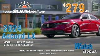 Walsh Honda Macon GA 2024 Accord LX 29 Special Financing [upl. by Genia]