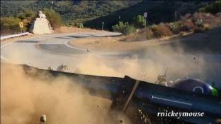 ZX6R Low Side Crash into Guard Rail on Mulholland Hwy [upl. by Rafaj]