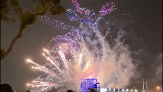 Japan travel guide 2024【ドローン×花火イベント】横浜×ガンダムファクトリー最終日！最高のエンタメ。山下公園より [upl. by Esele]