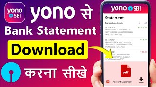 Yono SBI se Statement kaise nikale How to Download Bank Statement from Yono sbi SBI bank Statement [upl. by Ahsiekin156]