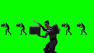 TAKE 14 Fortnite clapperboard celebration animations on green screen  VFX for video Editing meme [upl. by Nawram]