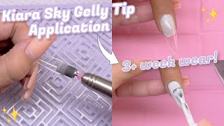 DIY Gelly Tip Application 3 week wear Using Kiara Sky Nails Gelly Tips 🩷✨ [upl. by Nemrac]