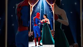 Spider Man and Beauty Perform dance on AGT amzingshorts [upl. by Attebasile]