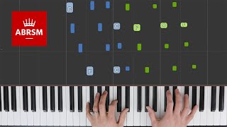 Joueur de harpe  ABRSM Piano Grade 5 2019 amp 2020 B3  Synthesia Piano tutorial [upl. by Lenwood]