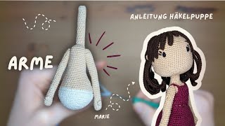 Amigurumi  Häkelpuppe  Marie im Regen  Anleitung Arme  Teil 25 [upl. by Letha]