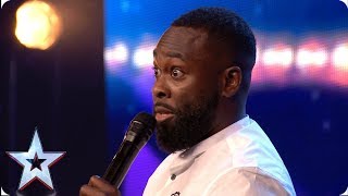 FIRST LOOK Comedian Kojo Anim’s HILARIOUS audition is right on the money  BGT 2019 [upl. by Outhe]