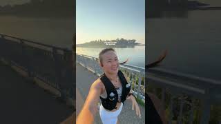 lets run a half marathon🏃🏻‍♀️☀️🍭⛵ running marathon marathontraining workout morningroutine [upl. by Bara]