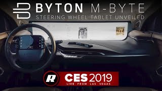 CES 2019 Byton MByte EV will hit the road with a tablet in its steering wheel [upl. by Archie753]