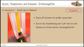 Druck Temperatur und Volumen  Erklärungsfilm [upl. by Spring]