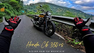 Honda CB350 RS Pure Raw Exhaust Sound Ride  Riding On Mountain  NH55 Darjeeling [upl. by Enrico810]