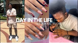 DAY IN THE LIFE OF A NAIL TECH🫶 4 clients day self employed nail tech [upl. by Norahs994]