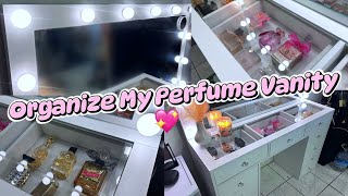 Organize my New Vanity with me 🥹💕 [upl. by Eimaraj]