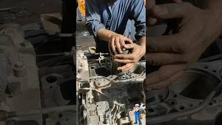 Mechanic Skills Rebuild Engine piston fitting trick viral shorts shortvideo mechancial [upl. by Nitsraek551]