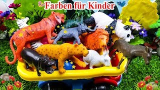 Wilde Tierlaute für kinder mit Tierspielzeug  Lernvideos für kleinkinder deutsch tiere [upl. by Rimat629]