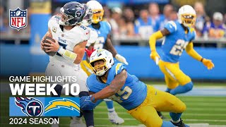 Tennessee Titans vs Los Angeles Chargers  2024 Week 10 Game Highlights [upl. by Ydurt]