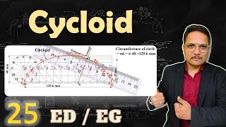 Cycloid in Engineering Drawing  Tangent and Normal to the Cycloid  Engineering Curves [upl. by Ailemrac519]