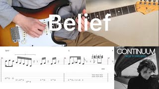 John Mayer  Belief guitar cover with tabs amp chords [upl. by Bonn]