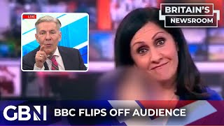 BBC newsreader showed CONTEMPT for licence fee payers with middle finger says Andrew Pierce [upl. by Anileda]