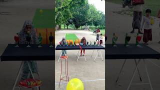 Drum to Pop Balloon Challenge Between Two Friends reels funny shortvideo trending foryou [upl. by Assirak]