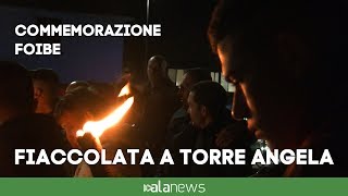 Foibe fiaccolata di Azione Frontale a Torre Angela per ricordare vittime [upl. by Giesecke]