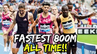 Djamel SEDJATI Fastest 800m EVER Paris diamond League 2024 [upl. by Ovid]