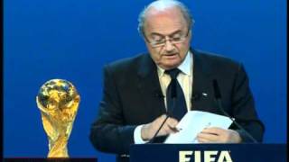 FIFA Announces Russia Qatar as World Cup Hosts for 2018 2022 Full Presentation [upl. by Snevets]