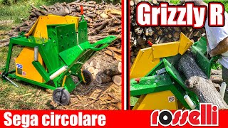 Sega circolare per legna da ardere Grizzly R versione a cavalletto  Rosselli Snc [upl. by Anneh]