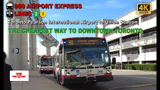 TTC POV Walk The Cheapest way to get from Toronto International Pearson Airport to Downtown Toronto [upl. by Niltak116]